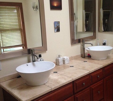 Master bath his/hers sinks