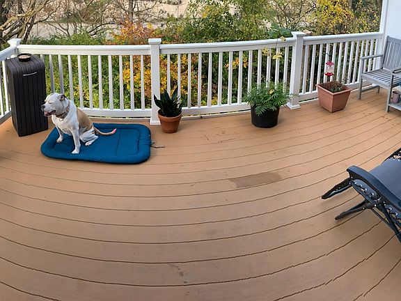 Large balcony off of kitchen