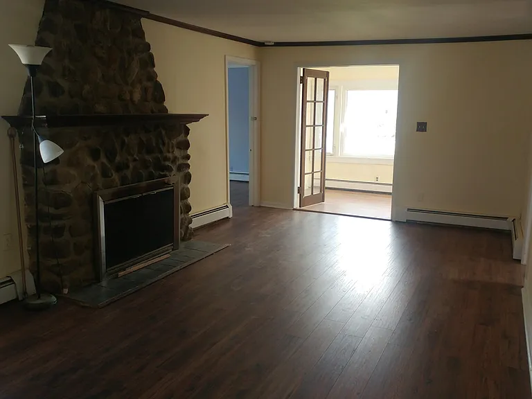Living room with fireplace