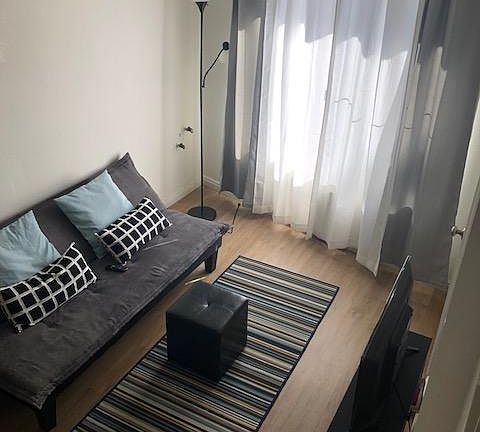 Looking down to living area from stairs