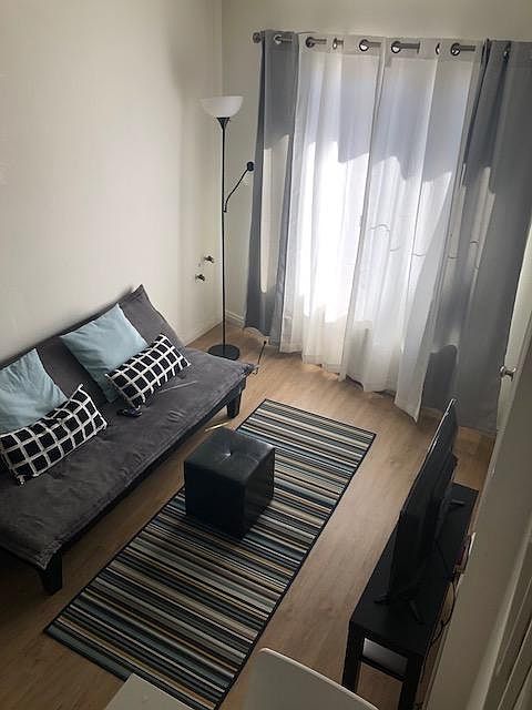 Looking down to living area from stairs