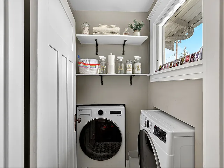 new washer and dryer upstairs