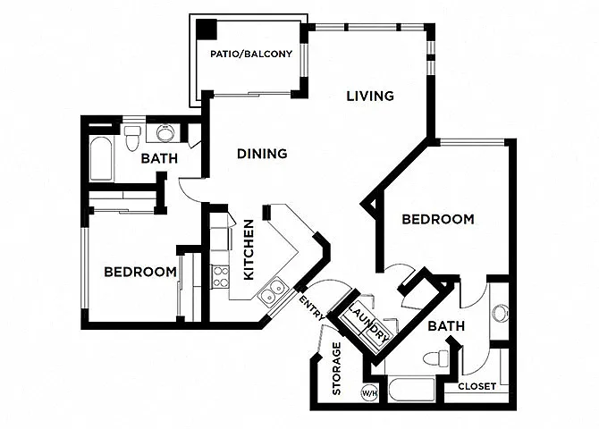 Floor plan Two Bedroom