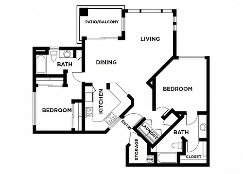 Floor plan Two Bedroom