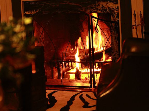 Gorgeous deep fireplace