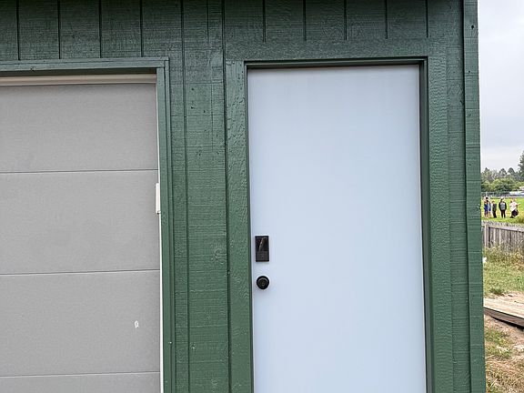 Front door with keypad entry