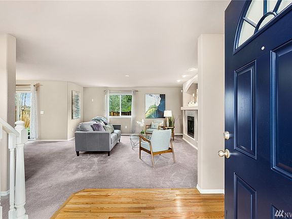 Leading to hardwood floor entry.