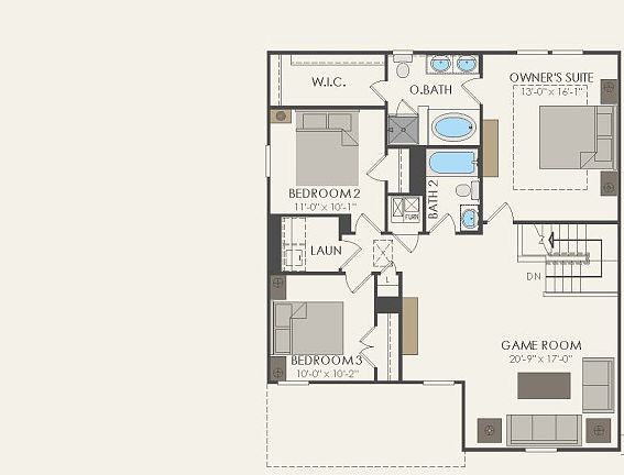 Second Floor 3 br 2.5 ba