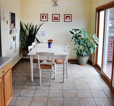 Eat-in Kitchen with entrance to deck