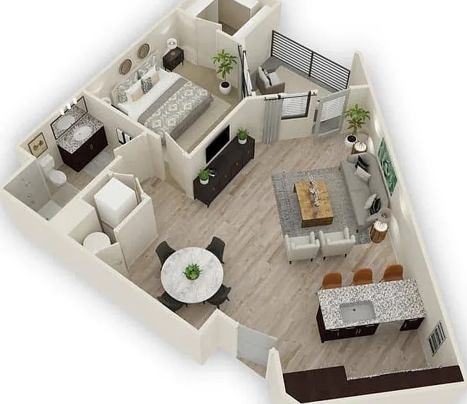 William | 1 Bed/1 Bath | 801-847 SF William | 1 Bed/1 Bath | 801-847 SF