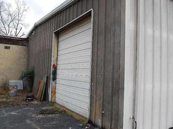 Back of building - large roll up door.