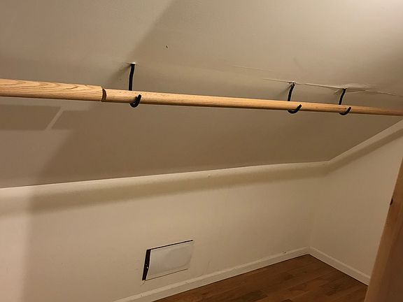 Walk-in closet, upstairs bed