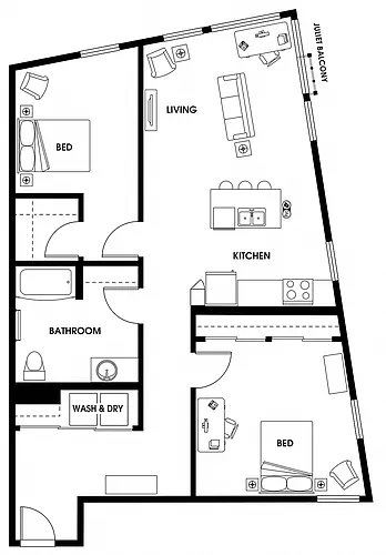 Floor plan B4 Two Bed
