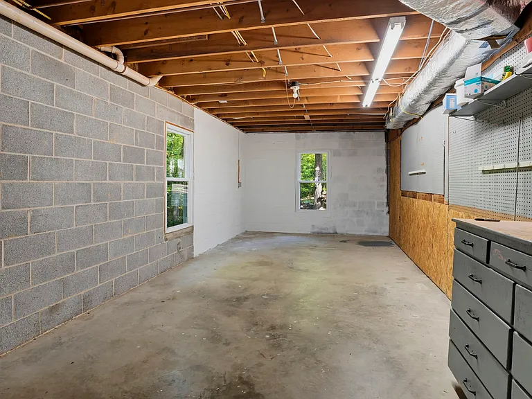 unfinished basement