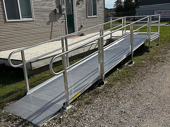 Ramp to street entrance 