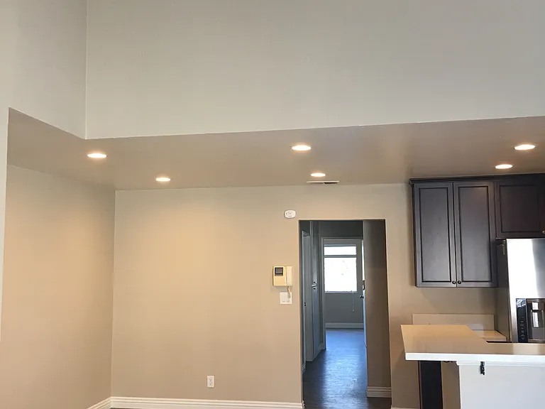 Vaulted ceilings in living room