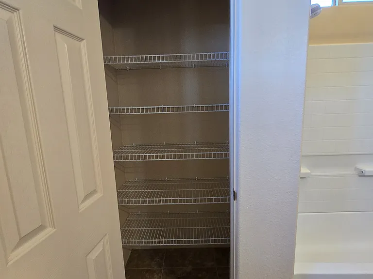 Storage closet master bathroom