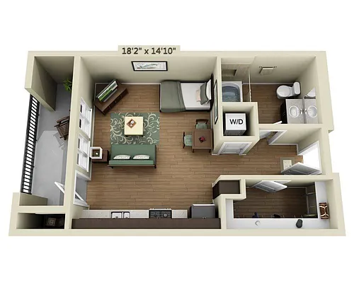 Floor plan Studio E1A