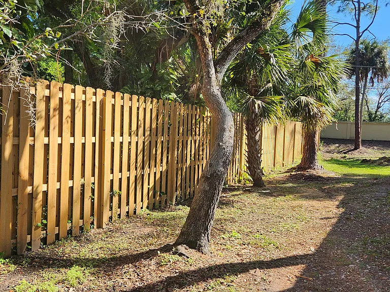 Property line fence 8ft tall