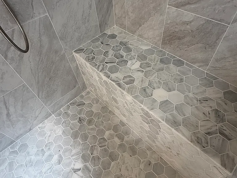 Primary Bath Shower Bench Seating
