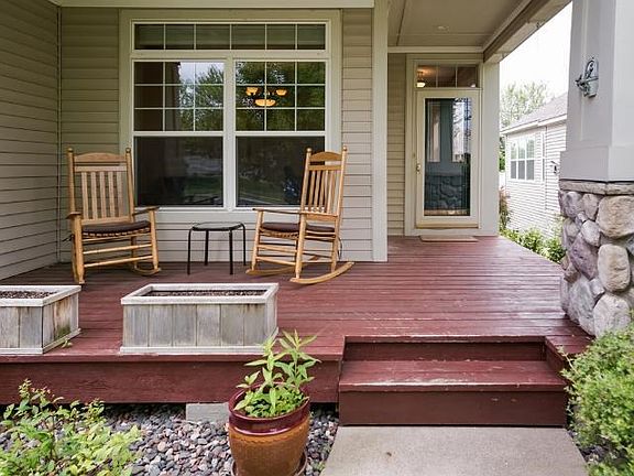 Inviting and welcoming covered front porch.