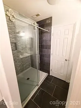 Huge shower with filter showers had just installed.