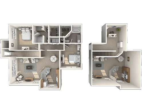 Floor plan St. Lucia with Loft