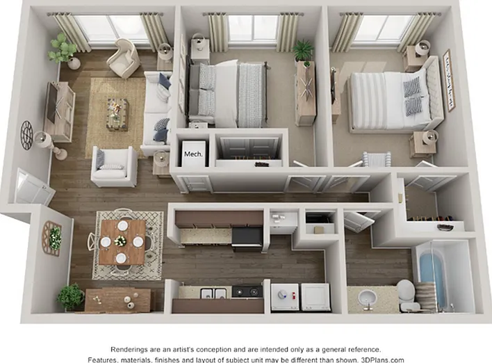 2 bedroom 2 bedroom