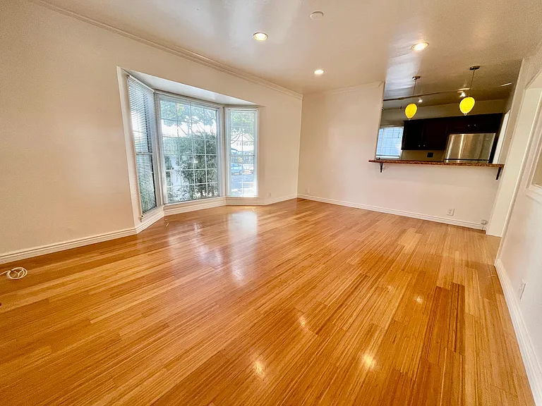 Spacious Living Room with recessed lighting