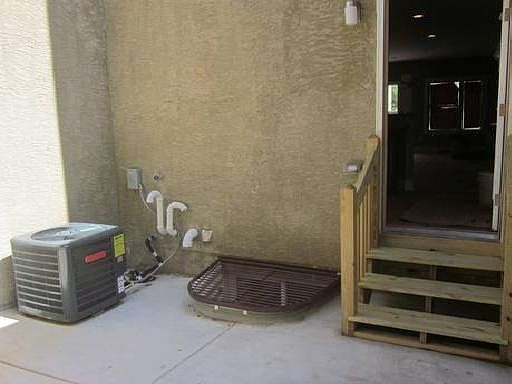 Steps from backyard to Kitchen