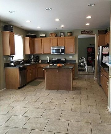 Separate dining room as well! Built in cabinets too.