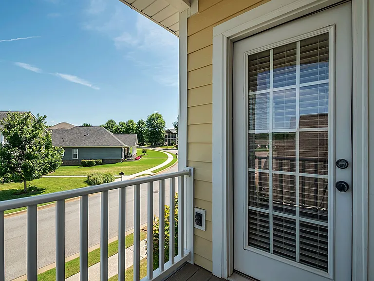 Private balcony is right off the master bedroom