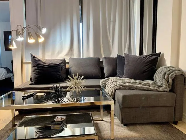 Living room with 70 inch Smart TV