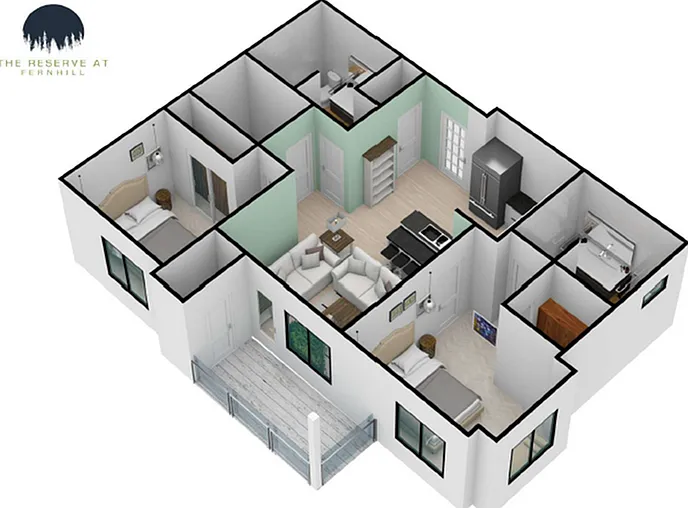 Two Bedroom Floor Plan Two Bedroom Floor Plan