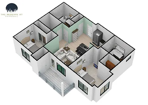 Floor plan Floor Plan 3 - Two Bedroom