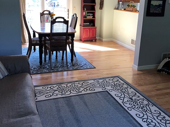 Living room and dining room