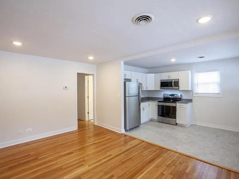 Newly finished hardwood flooring