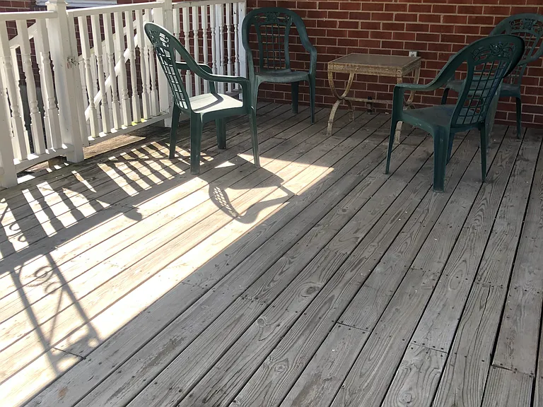 Large covered deck