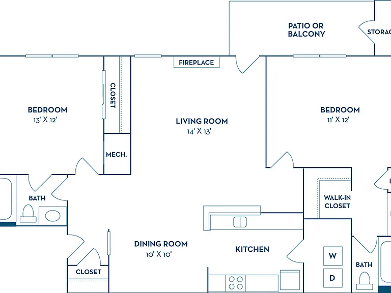 2 Bedroom | 2 Bath | 1111 SF | Renovated 2 Bedroom | 2 Bath | 1111 SF | Renovated