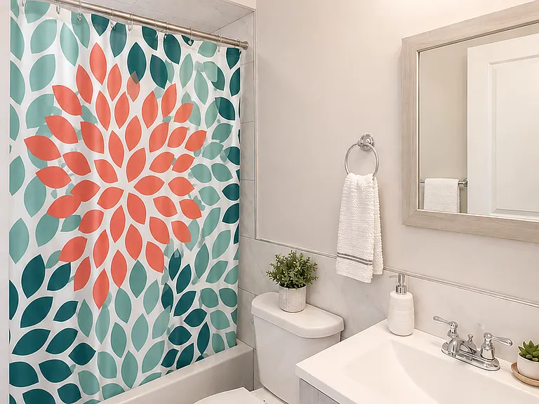 Bright, spotless bathroom featuring a full tub and shower combination, updated finishes, and a fresh, modern feel.