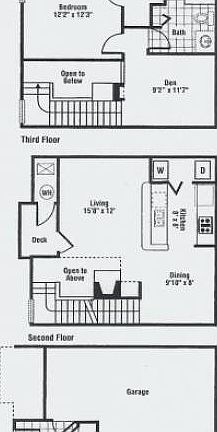 1.5BR/1BA Floorplan