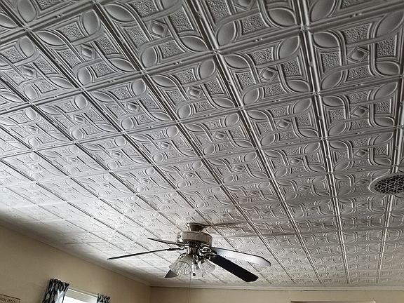 Beautiful tin ceiling.