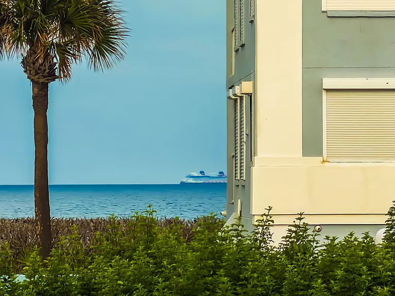 Ahoy Matey! FYI, you can also see cruise ships from your same windows!