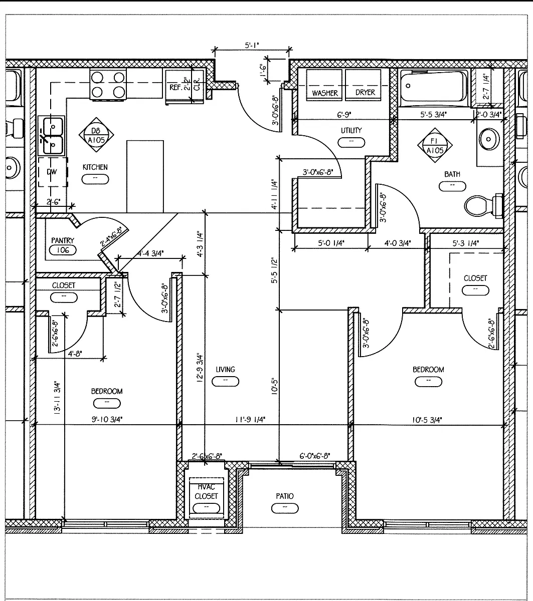 Floor plan 2 Bedroom D