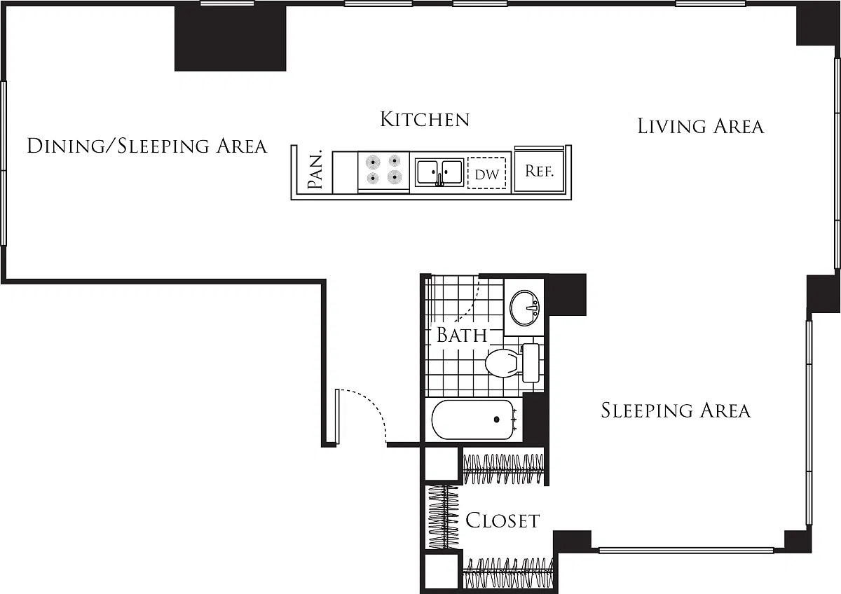 Floor plan Studio D2
