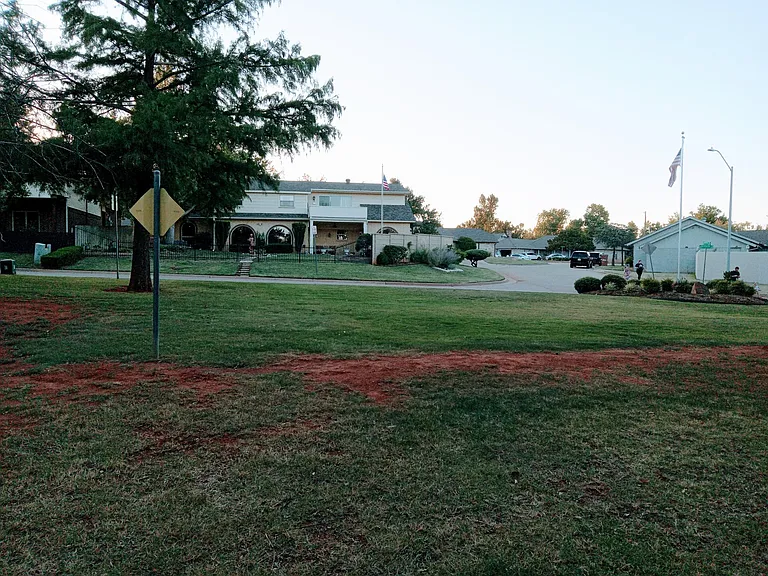 House view from neighborhood lake
