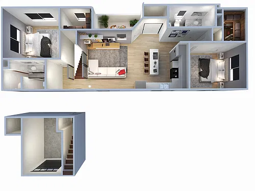 Floor plan B3 2X2 1188