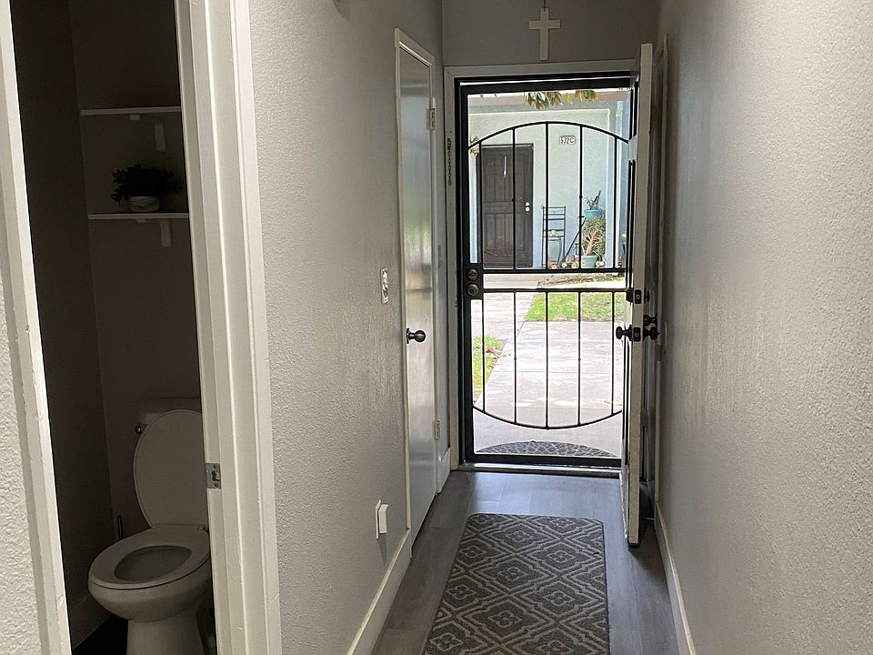 Hall entrance with half bath.