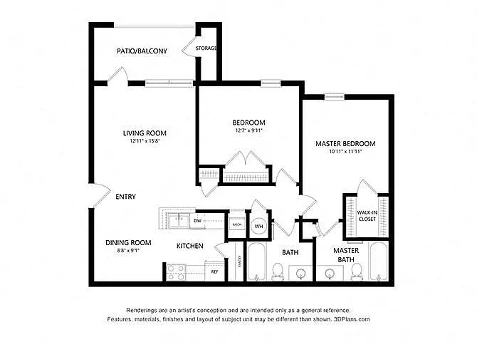 Floor plan Two Bedroom