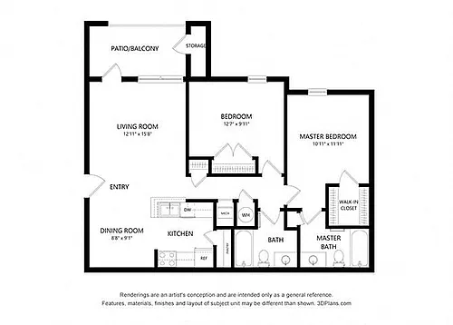 Floor plan Two Bedroom